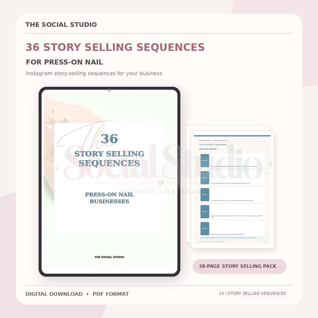 Press-On Nails – Instagram Story Selling Sequences | The Social Studio
