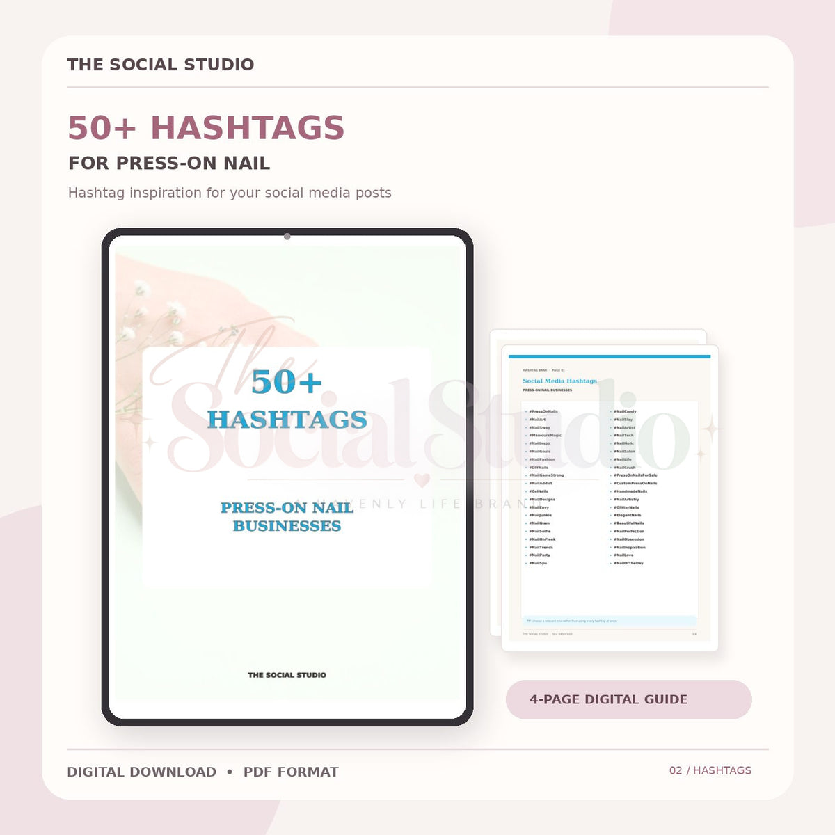 Press-On Nails – Hashtag Pack | The Social Studio