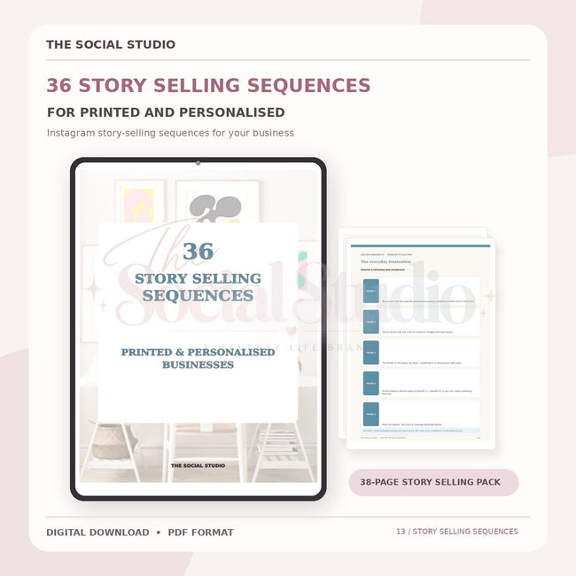 Printed & Personalised – Instagram Story Selling Sequences | The Social Studio
