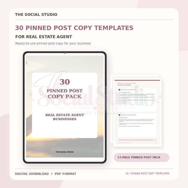 Real Estate – Pinned Post Copy Pack | The Social Studio