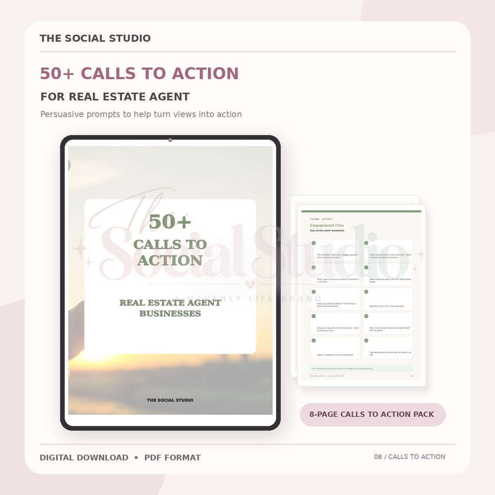 Real Estate – Calls to Action Pack | The Social Studio