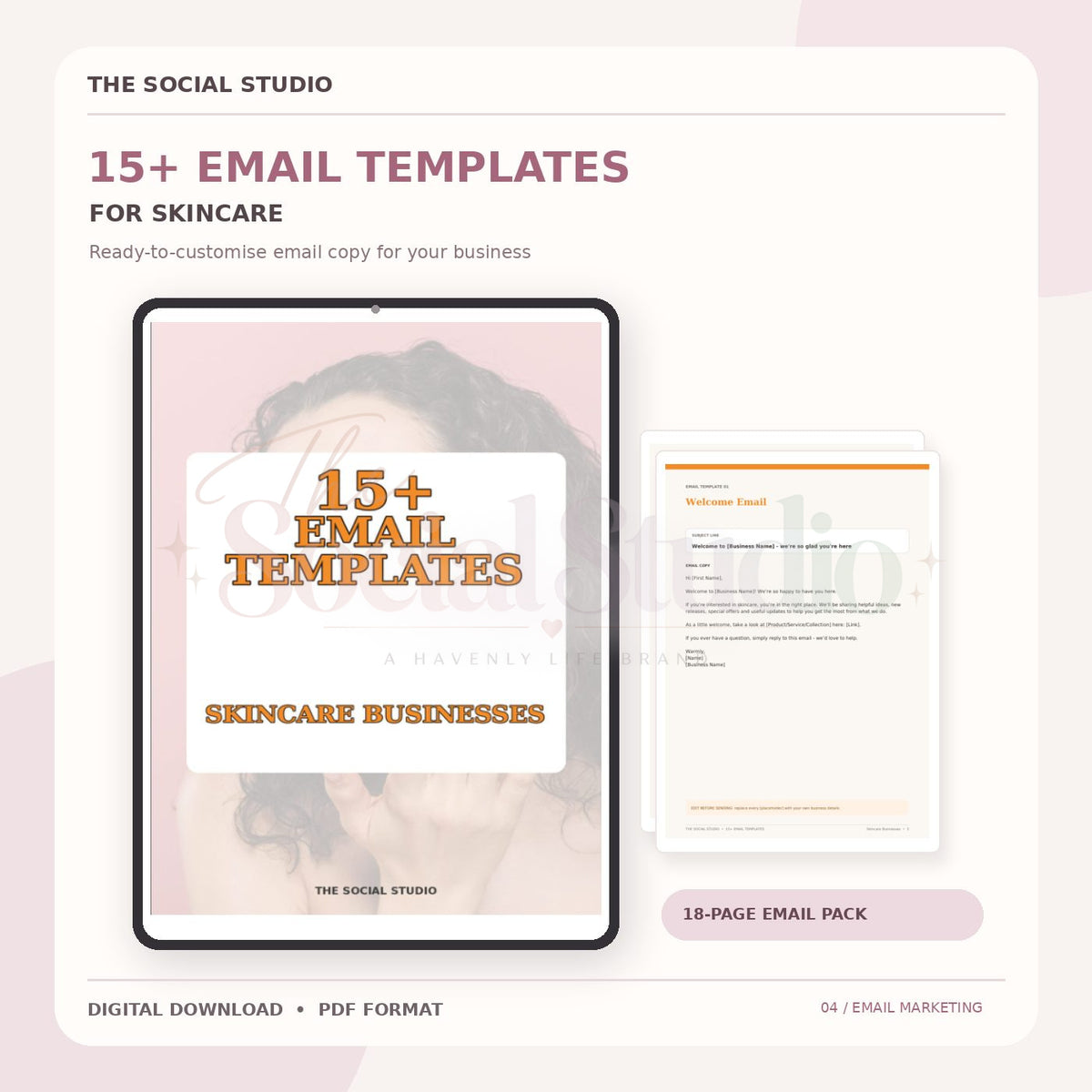 Skincare – Email Templates Pack | The Social Studio