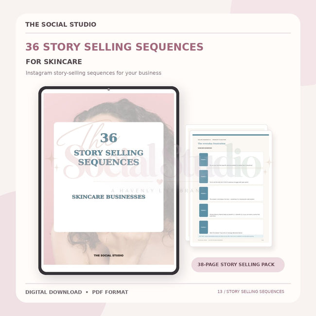 Skincare – Instagram Story Selling Sequences | The Social Studio