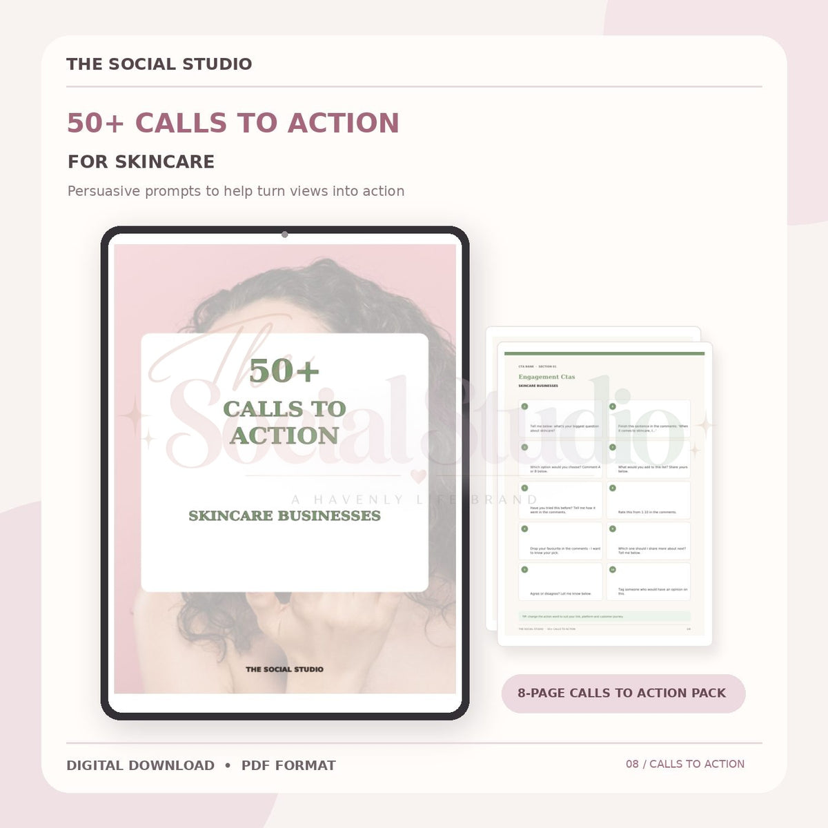 Skincare – Calls to Action Pack | The Social Studio
