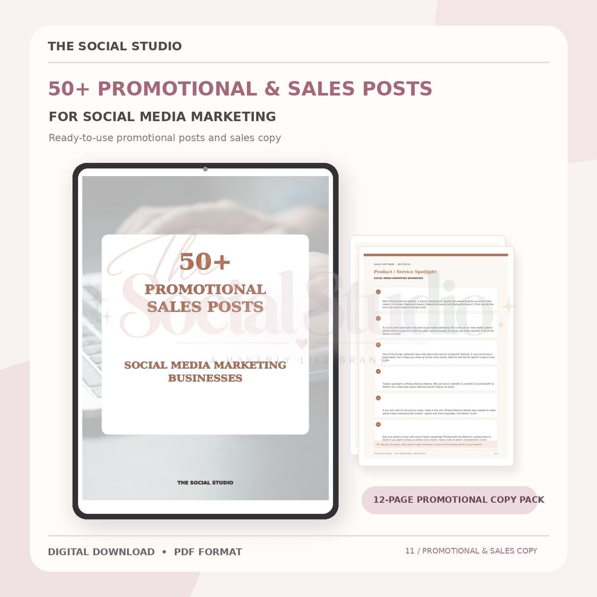Social Media Marketing – Promotional & Sales Post Templates | The Social Studio