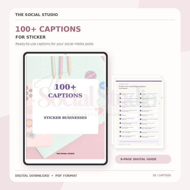 Stickers – Caption Pack | The Social Studio