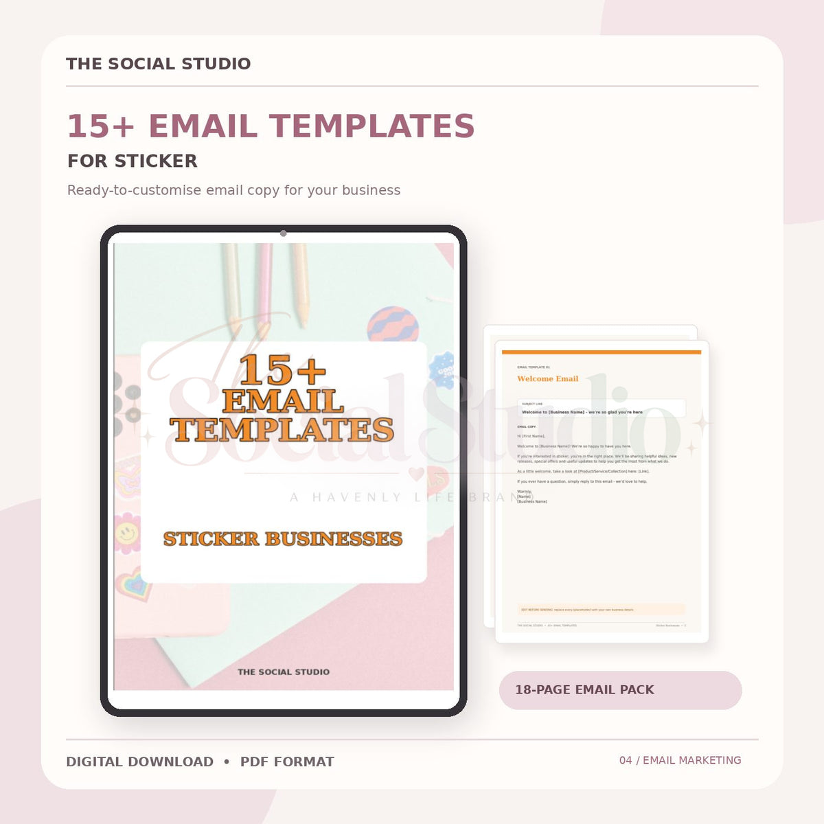 Stickers – Email Templates Pack | The Social Studio