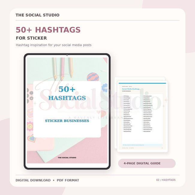 Stickers – Hashtag Pack | The Social Studio