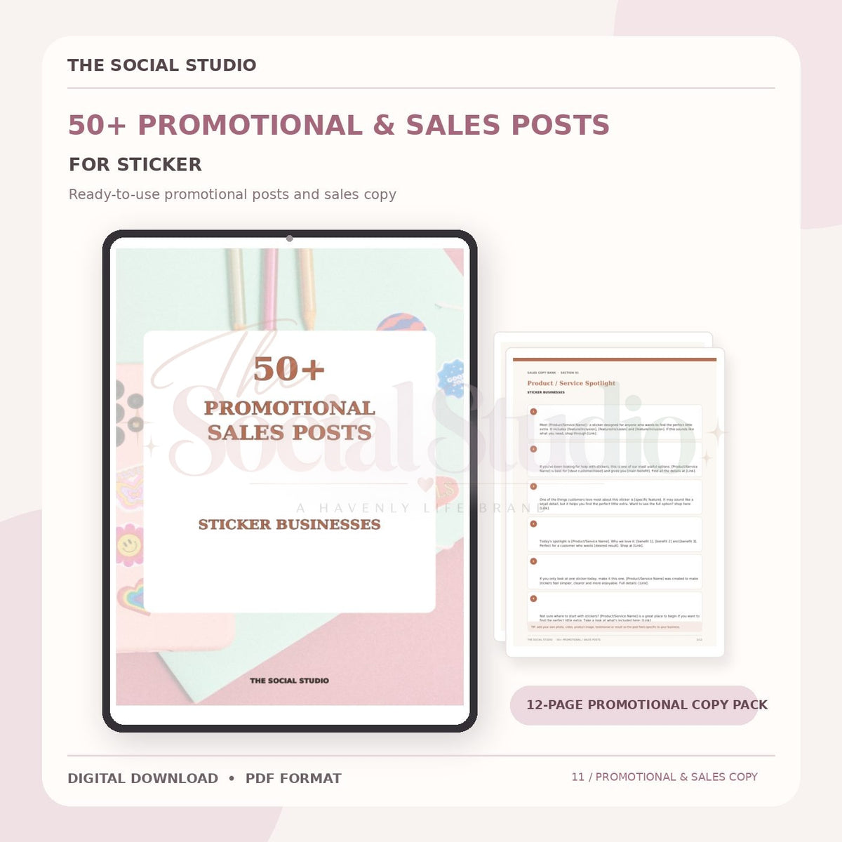Stickers – Promotional & Sales Post Templates | The Social Studio