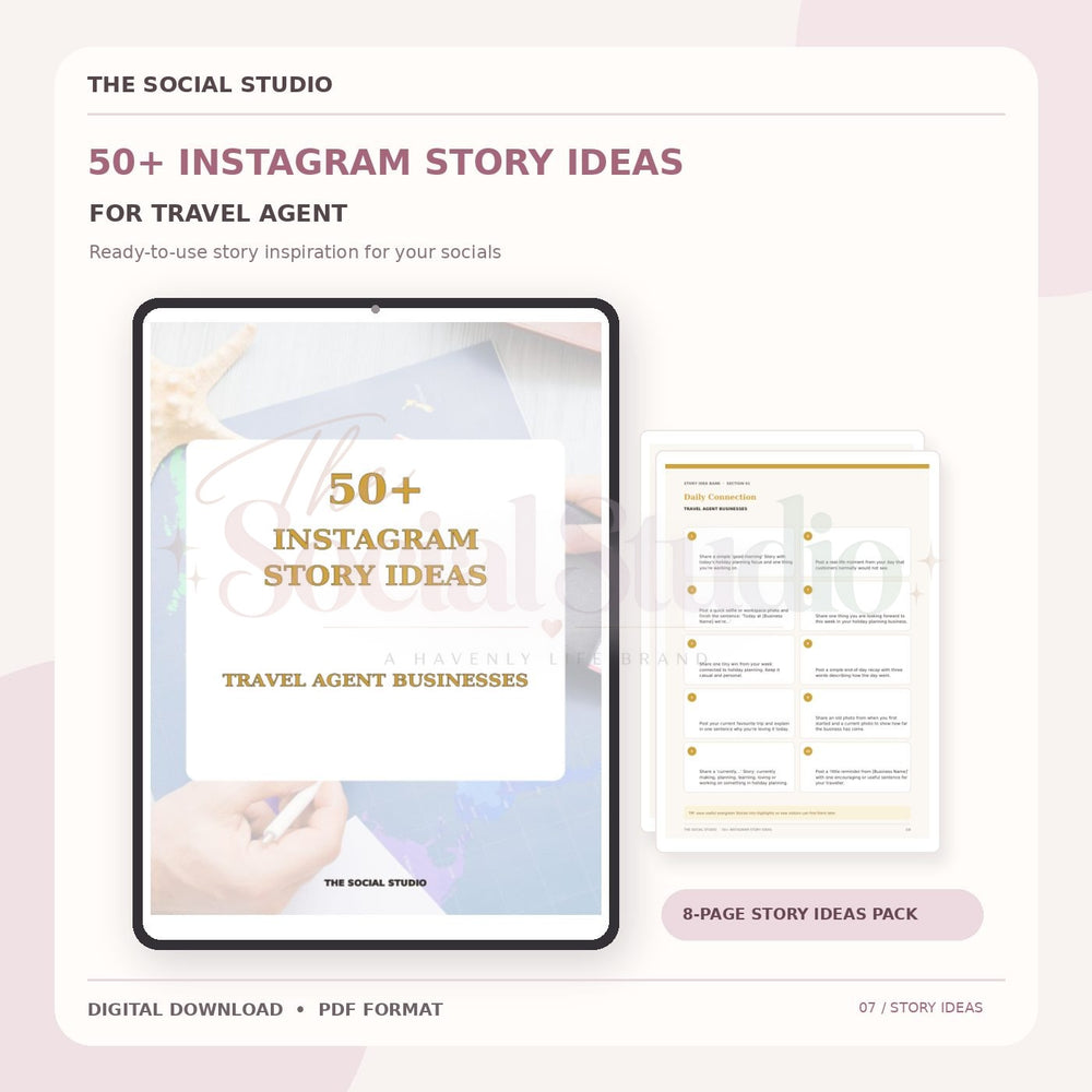 Travel Agents – Instagram Story Ideas Pack | The Social Studio