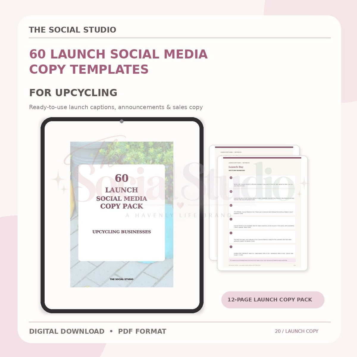 Upcycling – Launch Social Media Copy Pack | The Social Studio