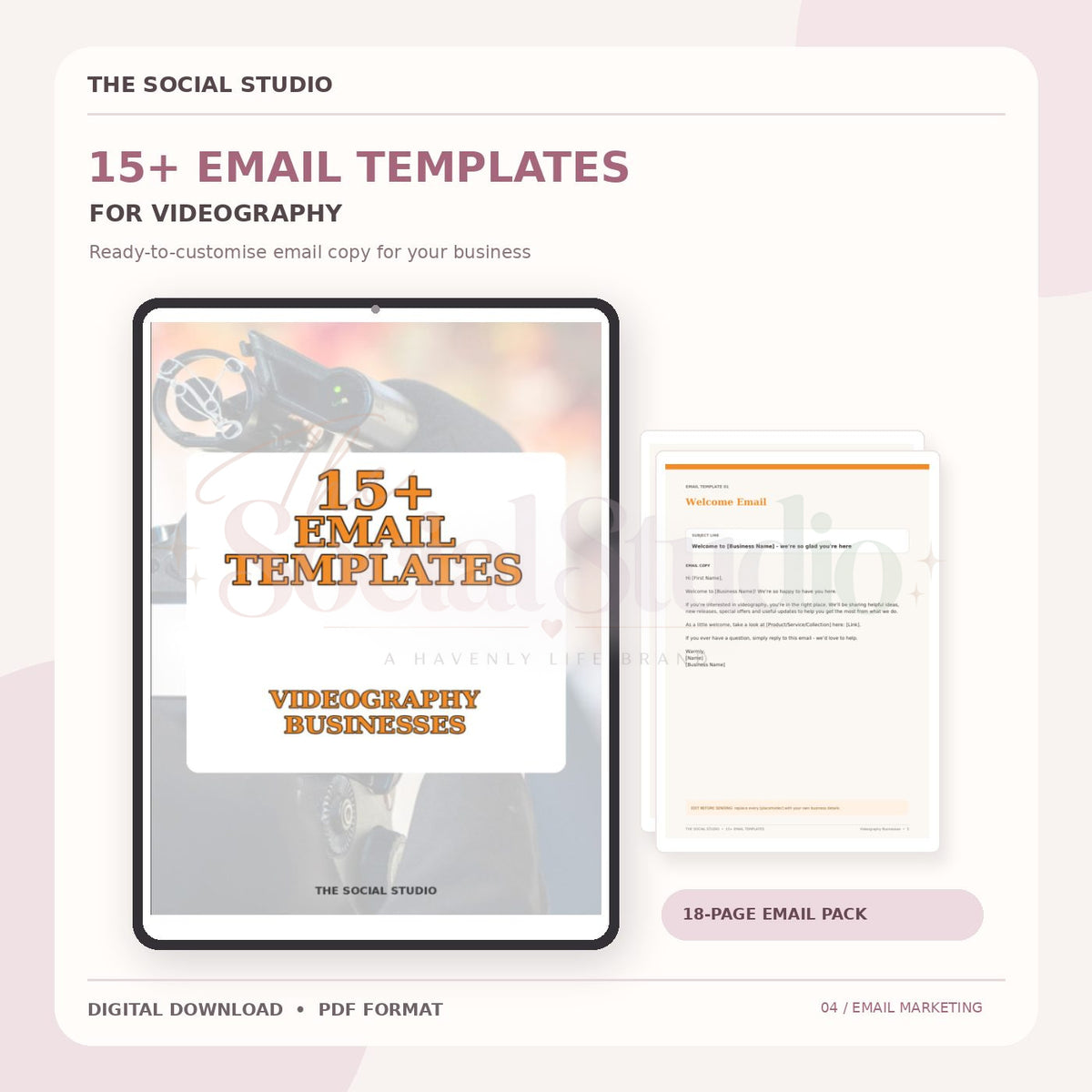 Videography – Email Templates Pack | The Social Studio