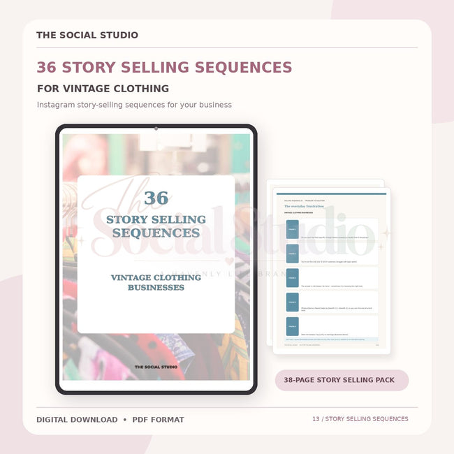 Vintage Clothing – Instagram Story Selling Sequences | The Social Studio