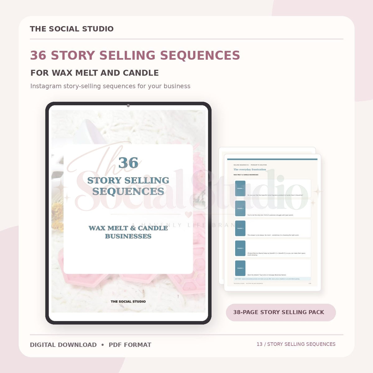 Wax Melts & Candles – Instagram Story Selling Sequences | The Social Studio