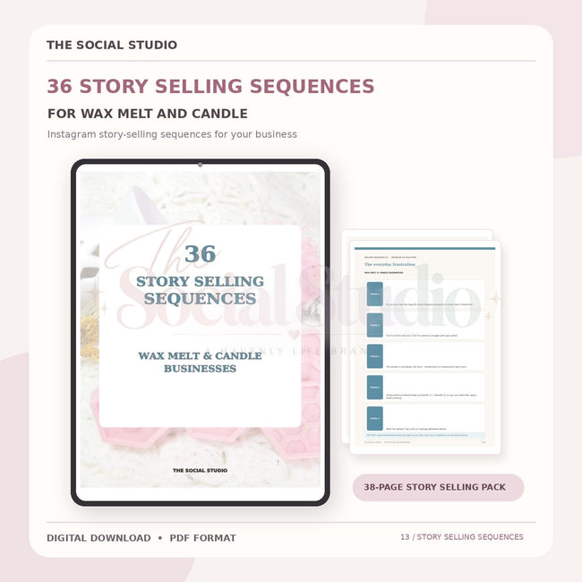Wax Melts & Candles – Instagram Story Selling Sequences | The Social Studio