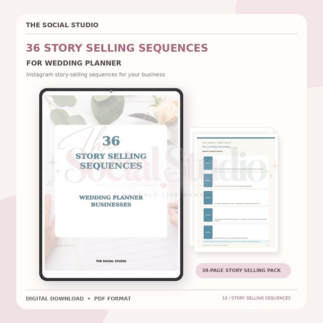 Wedding Planner – Instagram Story Selling Sequences | The Social Studio