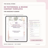 Wedding Planner – Testimonial & Review Content Templates