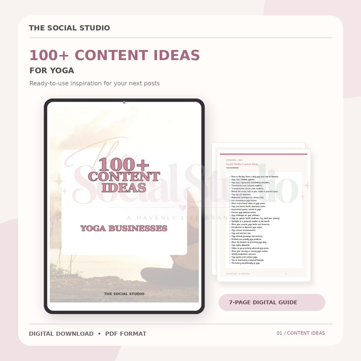 Yoga – Content Ideas Pack | The Social Studio