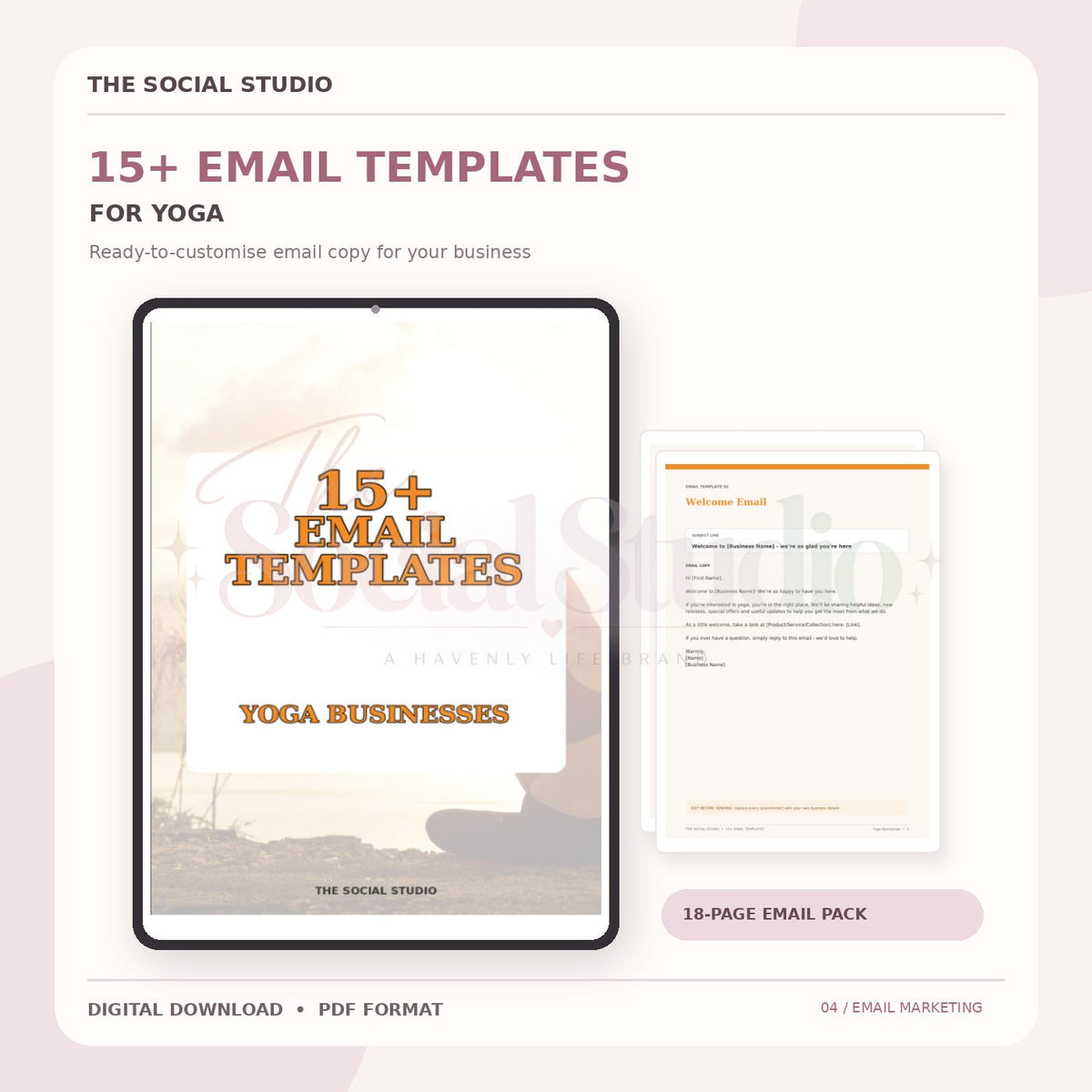 Yoga – Email Templates Pack | The Social Studio
