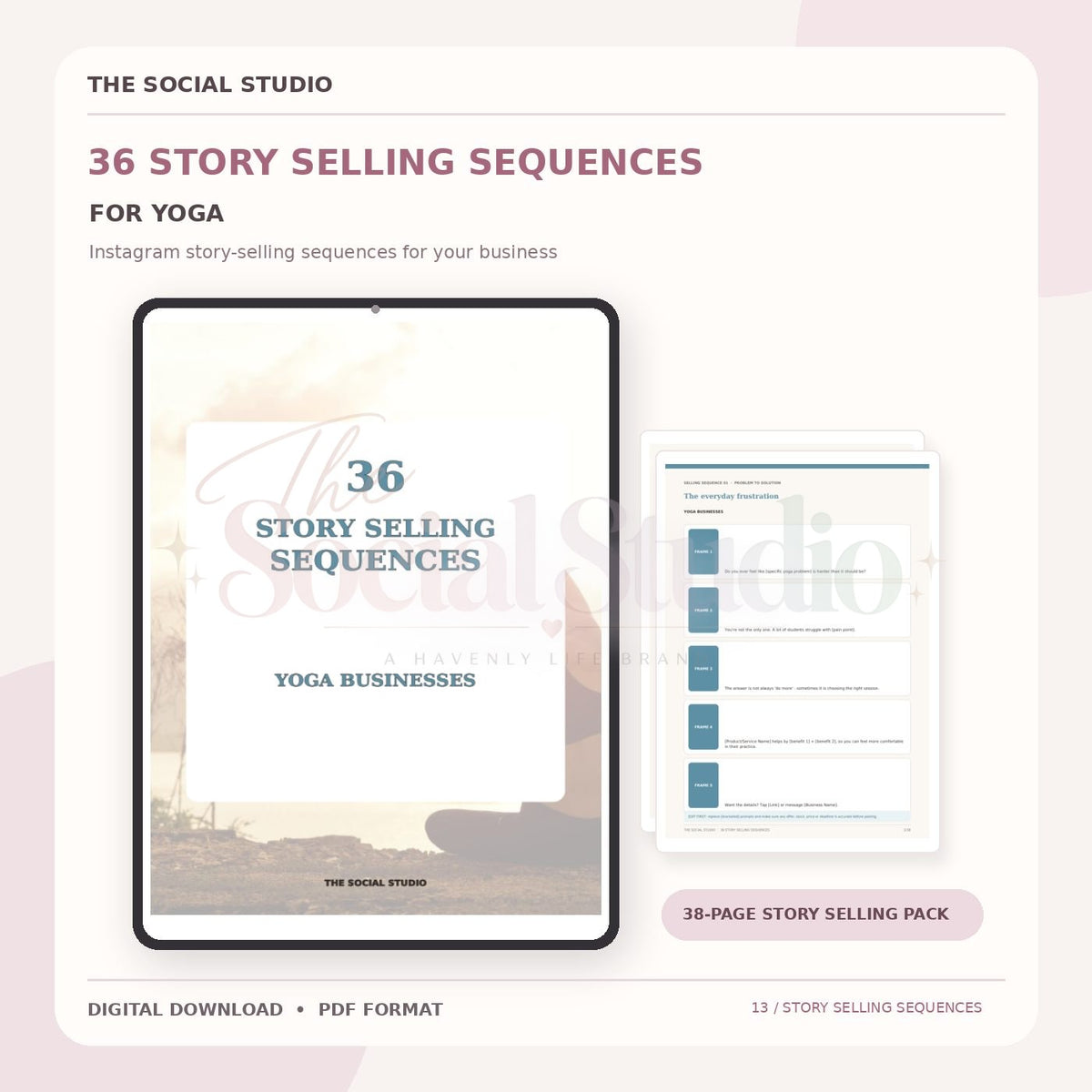Yoga – Instagram Story Selling Sequences | The Social Studio