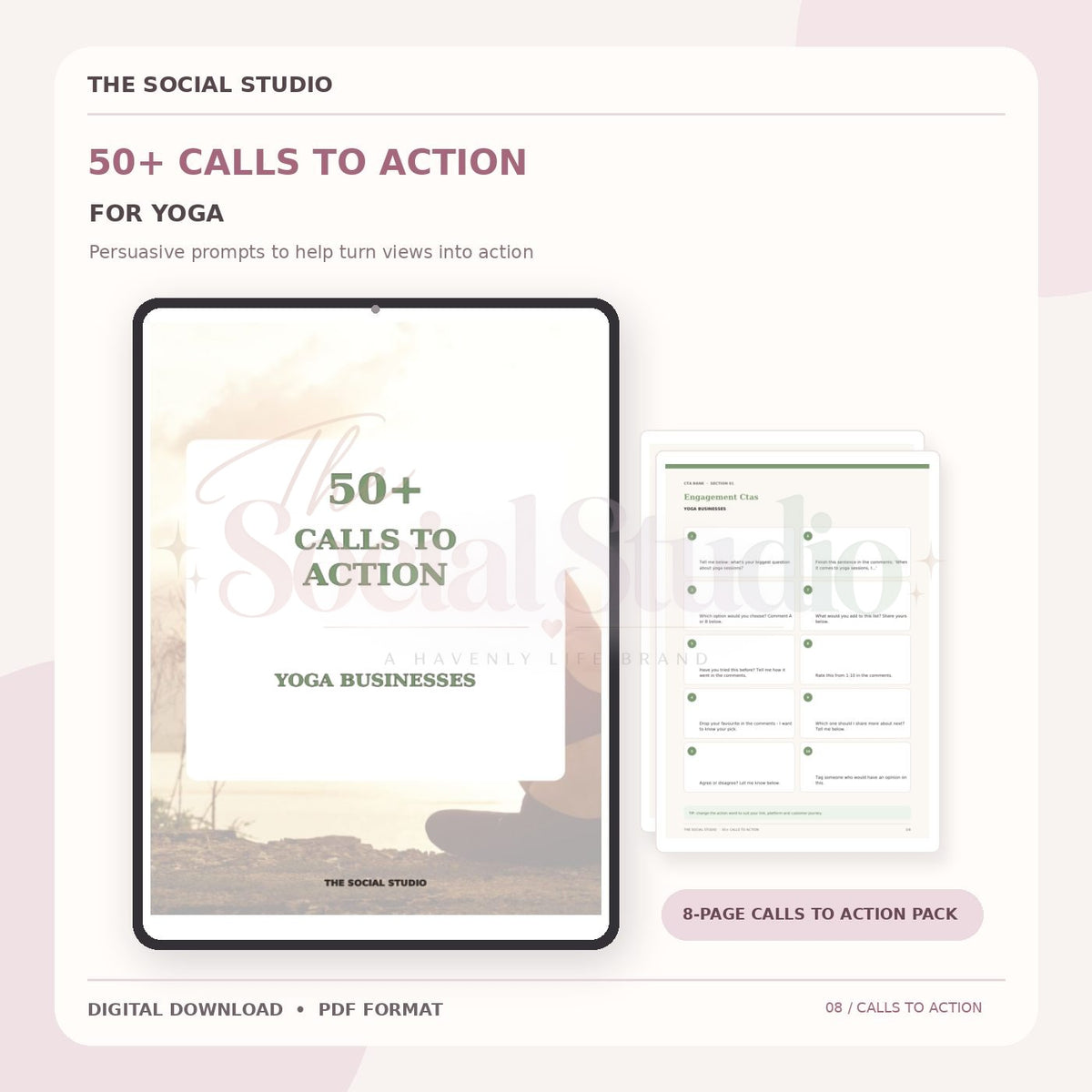 Yoga – Calls to Action Pack | The Social Studio