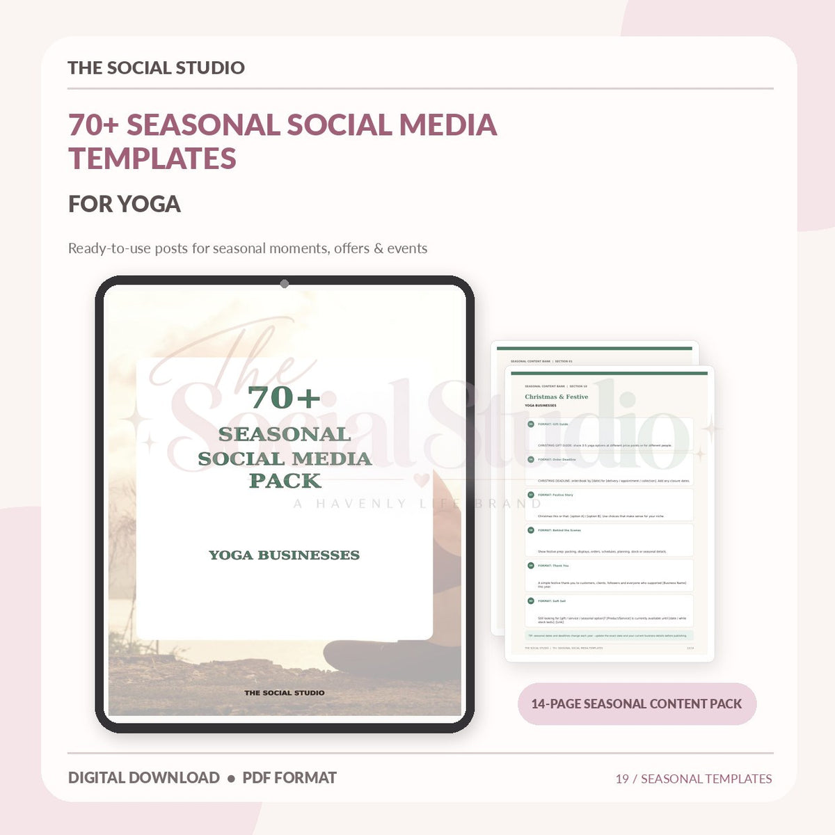 Yoga – Seasonal Social Media Pack | The Social Studio